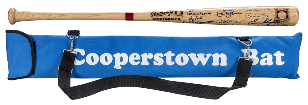 National Baseball Hall of Fame Cooperstown Commemorative Bat With 15 Signatures Including Killebrew, Berra, Weaver & Slaughter (Beckett)
